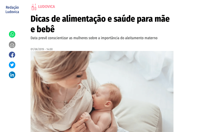 Amamentação e alimentação – Veja dicas de saúde para a mãe e o bebê