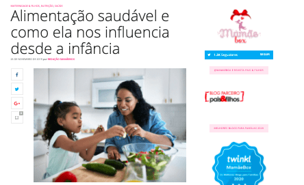 Entrevista Mamãe Box ALimentação saudável na infância