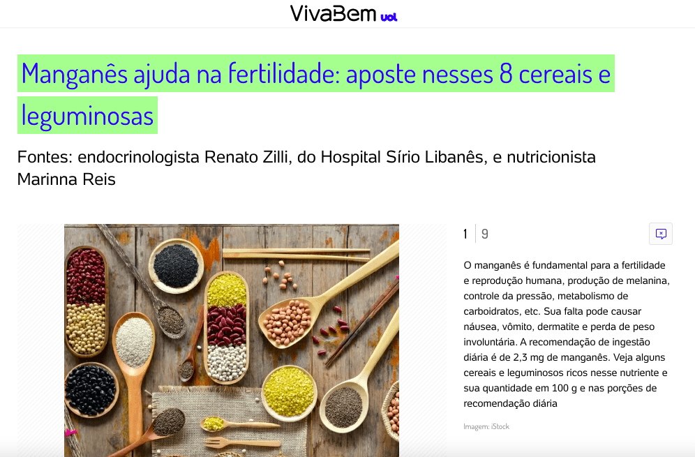 Manganês ajuda na fertilidade: aposte nesses 8 cereais e leguminosas